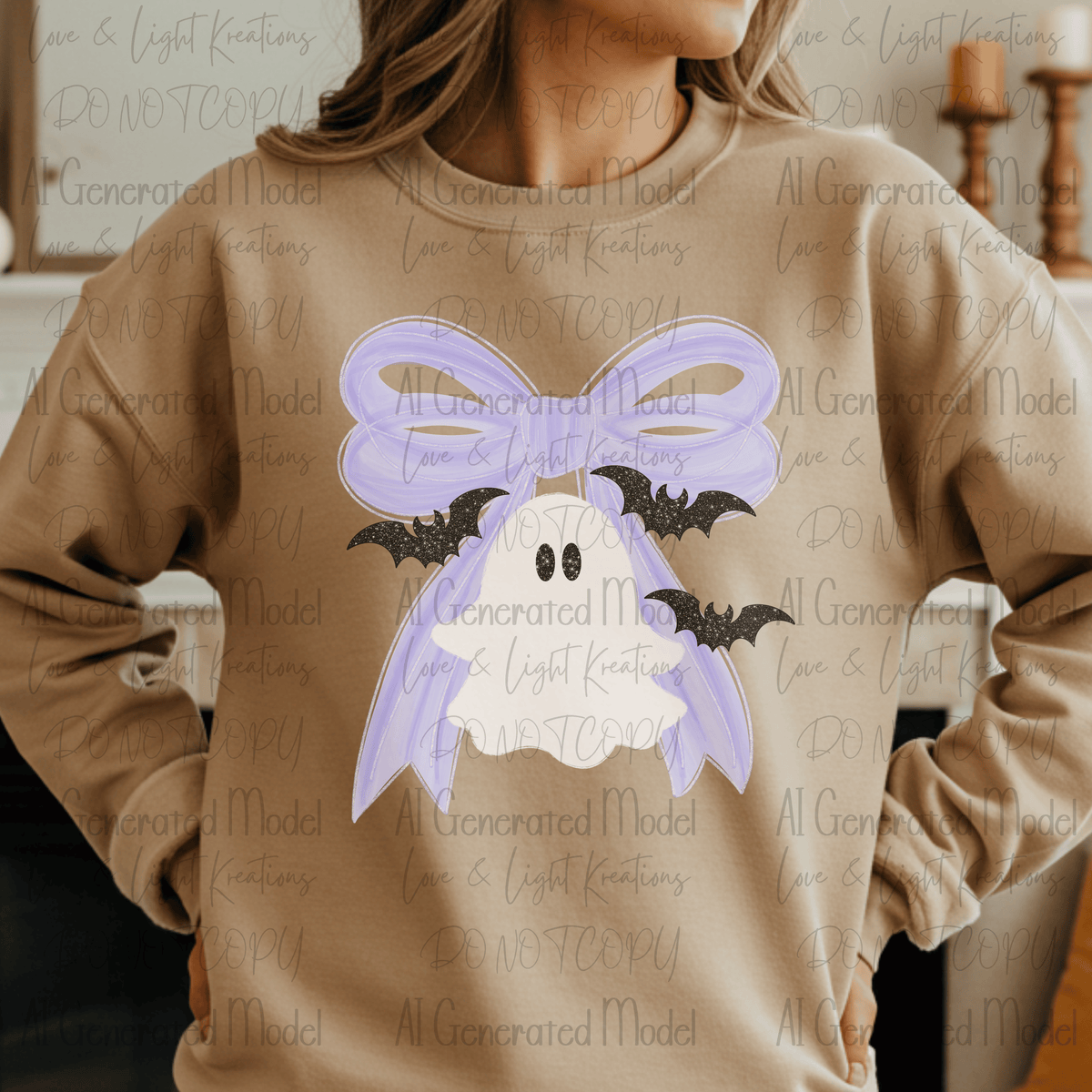 Halloween Spooky Coquette Ghost Bow