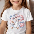 Happy 4th of July 250 Yeas Goose holding a Flag and Hot Dog
