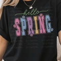 Hello Spring with Bright Colors and Flowers