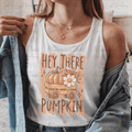 Hey There Pumpkin Pumpkin and Apple in Wagon Orange Stripes