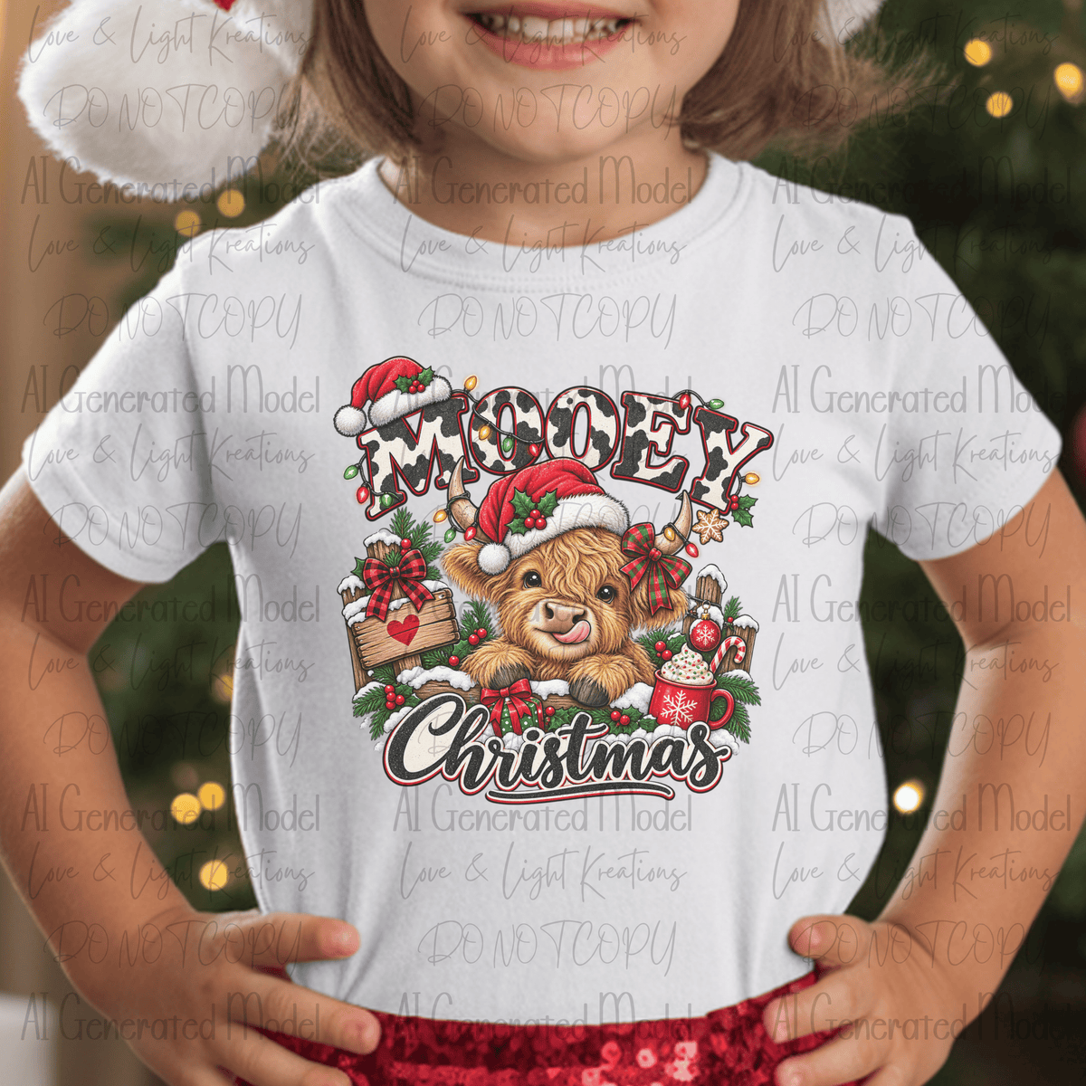 Highland Cow Mooey Christmas