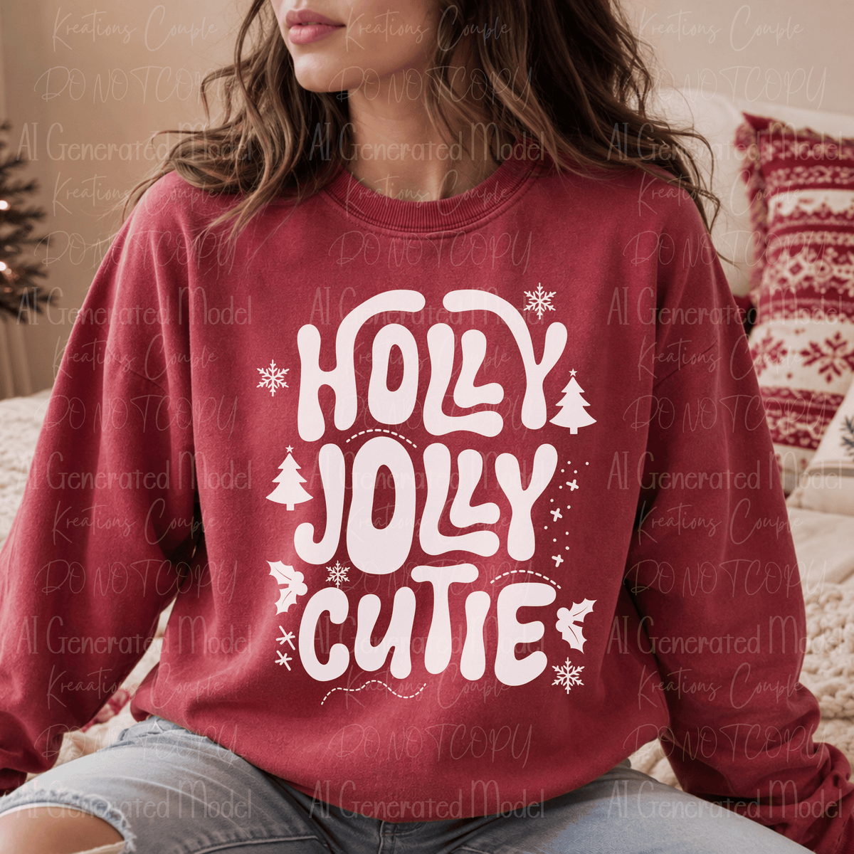 Holly Jolly Cutie Preppy White
