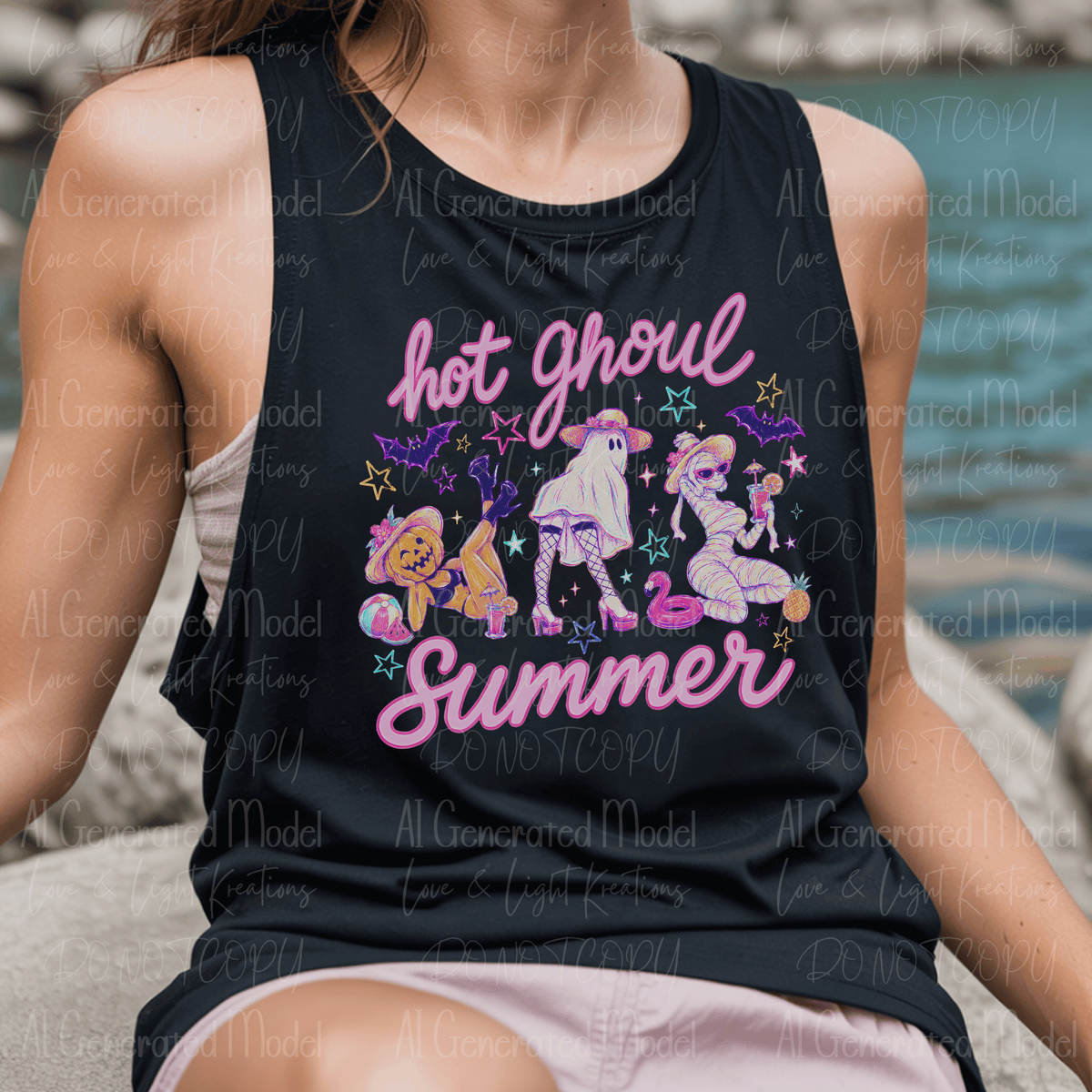 Hot Ghoul Summer Neon Halloween Girls