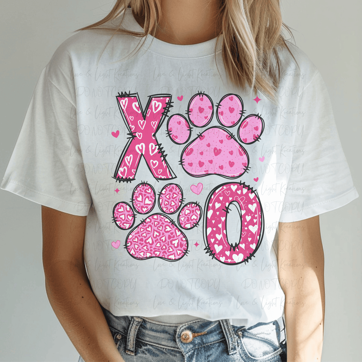 Hugs and Kisses XO Paw Prints