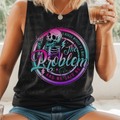 I Asked Myself If I was the Problem and He Said Now Pink, Teal, and Purple Text and Circle