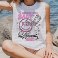 I Season with Salt. I Don't Sugarcoat Shit in Pink and White Smiley