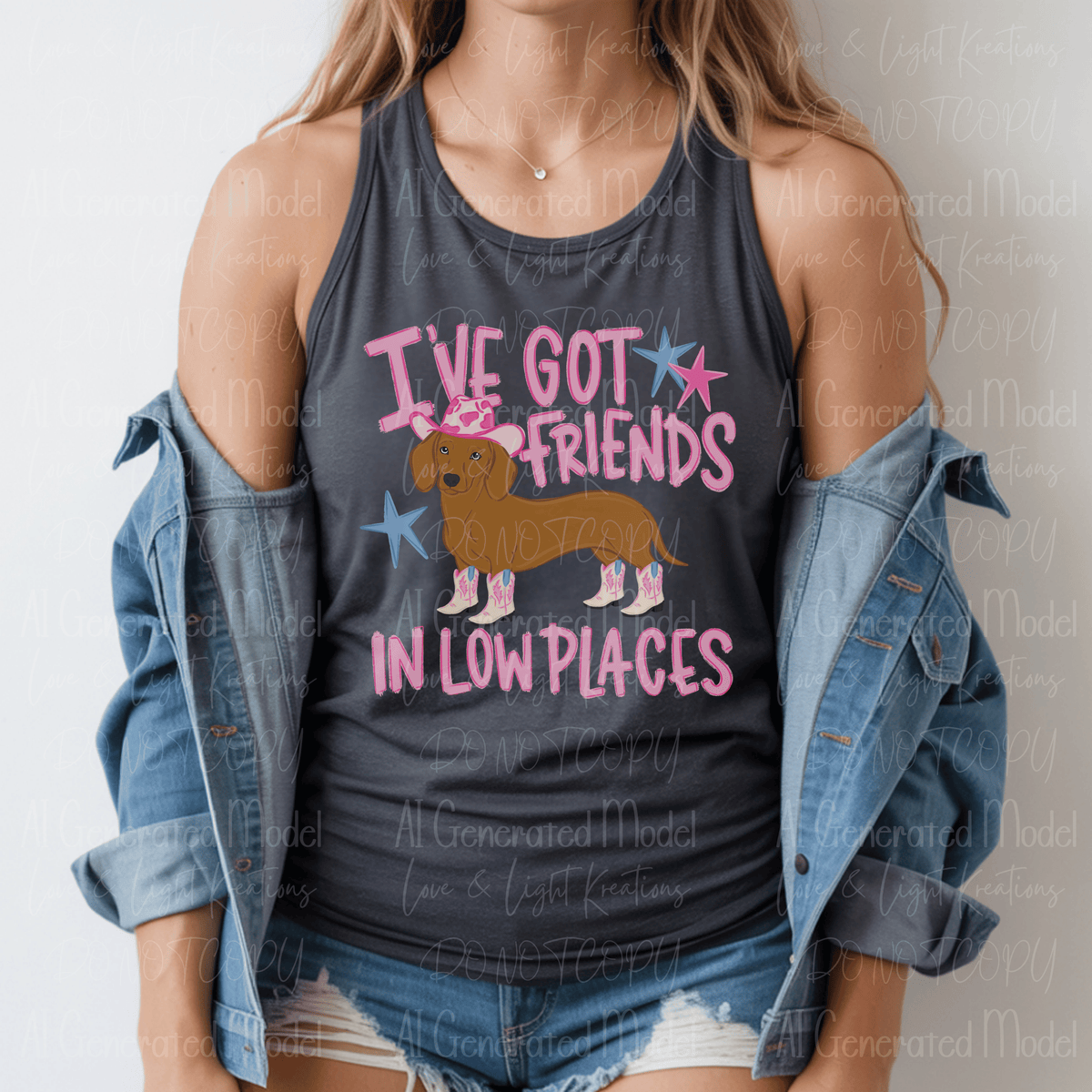 I've Got Friends in Low Places Cowgirl Dachshund