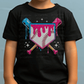 Ice Cream Drip Baseball Plate with Bats