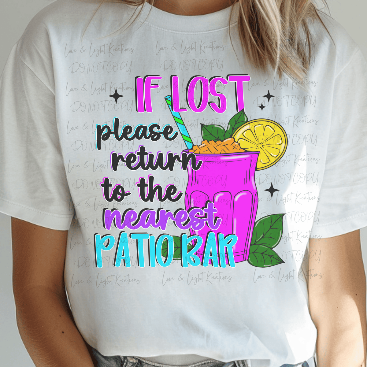 If Lost Please Return to the Nearest Patio Bar with Summer Drink