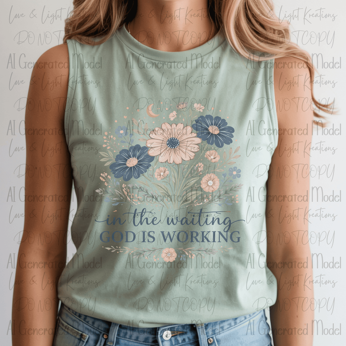 In the Waiting God is Working Boho Florals