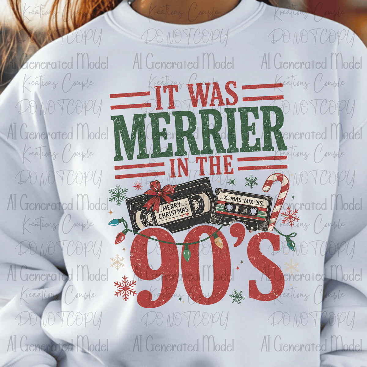 It Was Merrier in the 90's Distressed