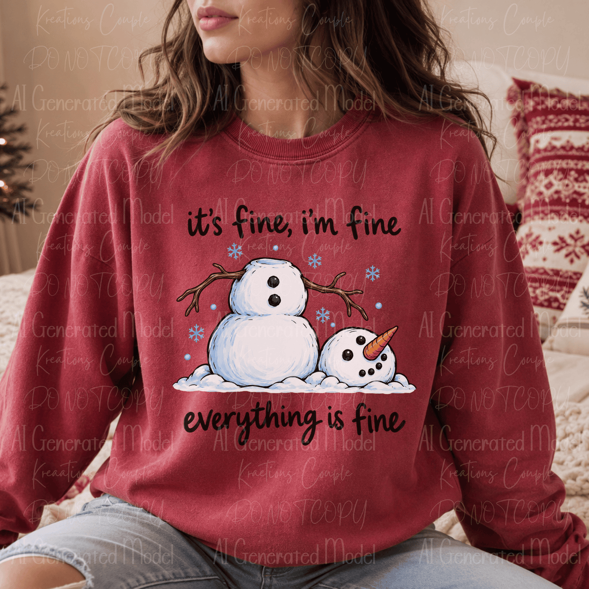 It's Fine Everything is Fine Snowman Melt