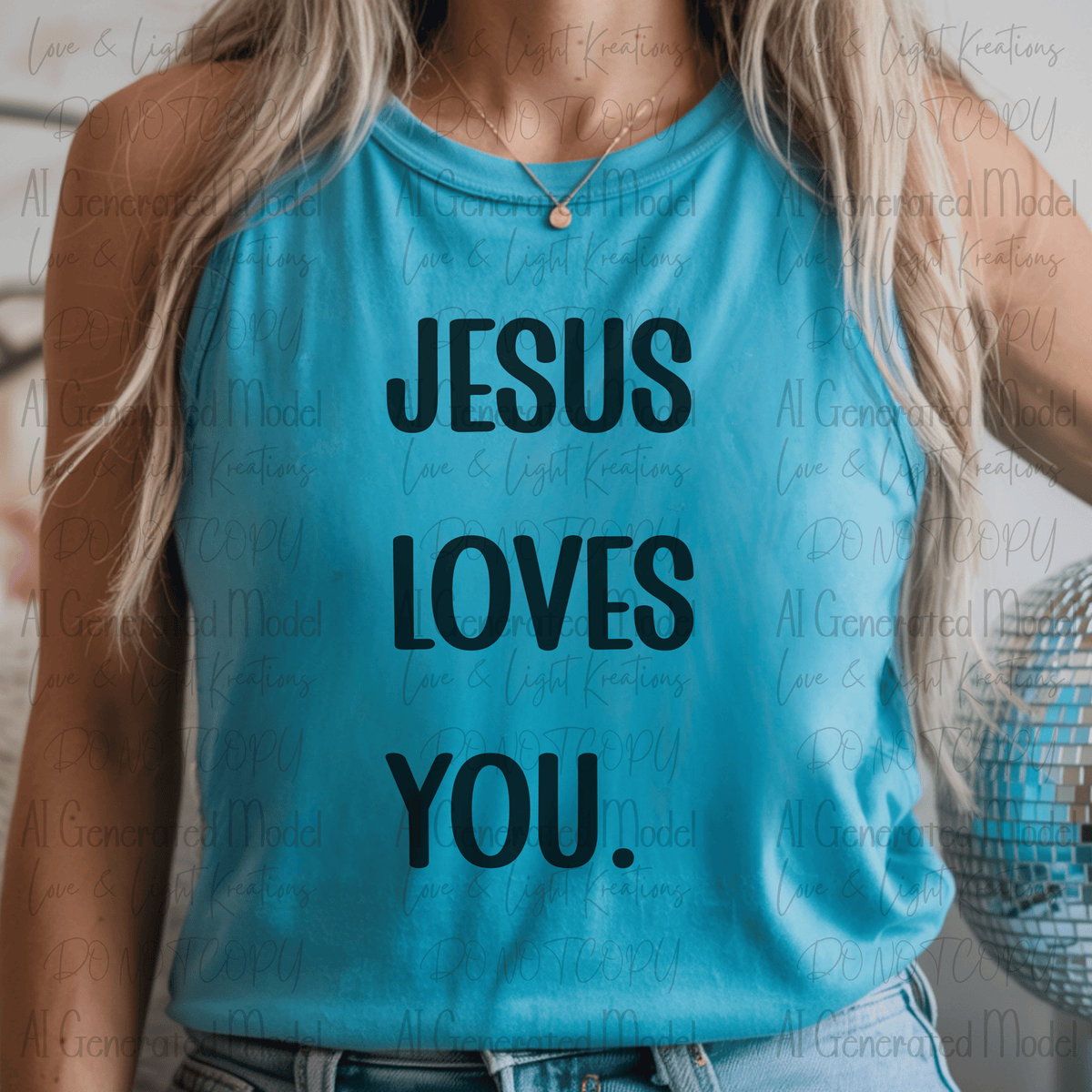 Jesus Loves You Black Font