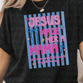 Jesus Made Her a Mama and She Wouldn't Have it Any Other Way with Blue Stripes