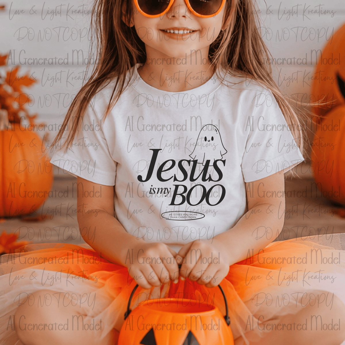 Jesus is My Boo Outline Ghost