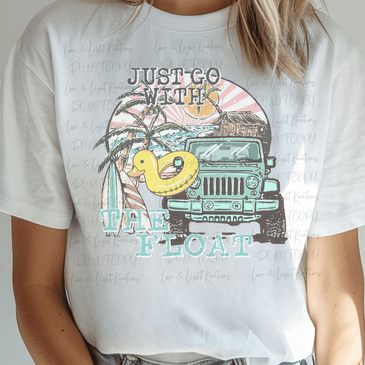 Just Go With The Float Jeep Beach