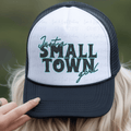 Just a Small Town Girl Black with Turquoise Outline
