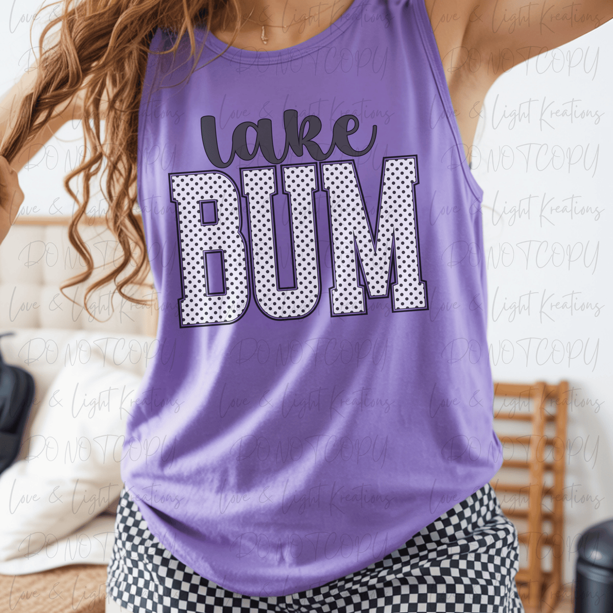 Lake Bum Black with White and Black Polka Dots