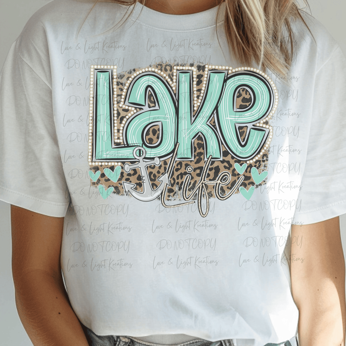 Lake Life in Mint and Leopard Print