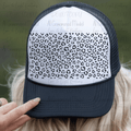 Leopard Print Hat Background Black