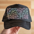 Leopard Print Hat Background Pastel Rainbow
