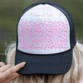 Leopard Print Hat Background Pink