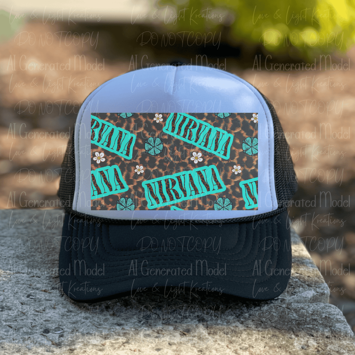 Leopard Print Rock Band Hat Background