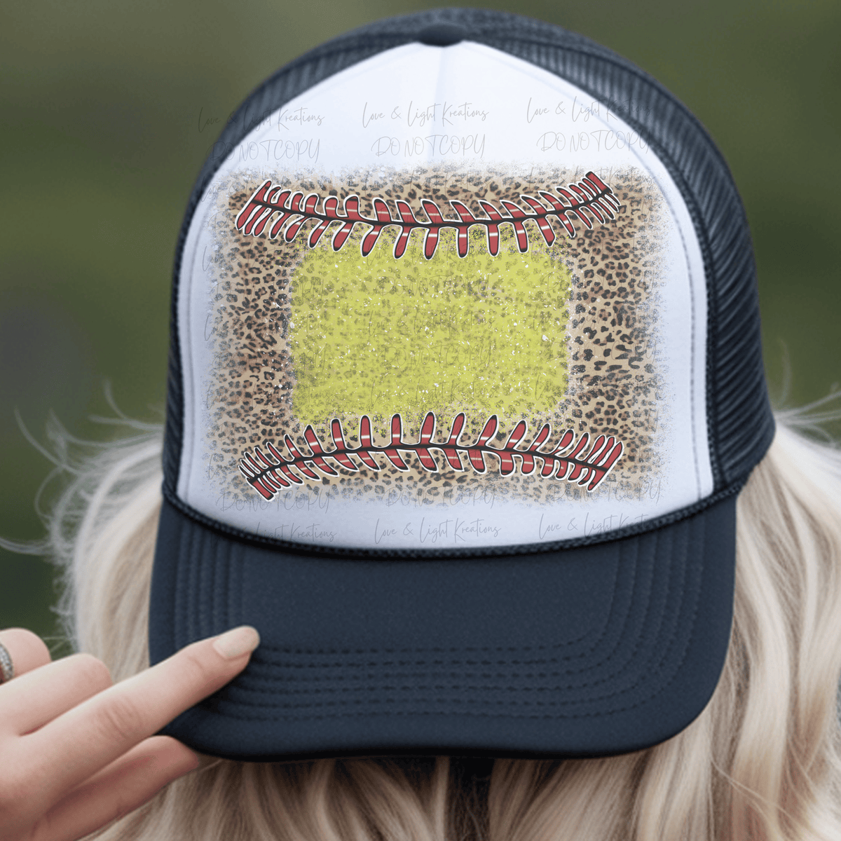 Leopard Print Softball Background