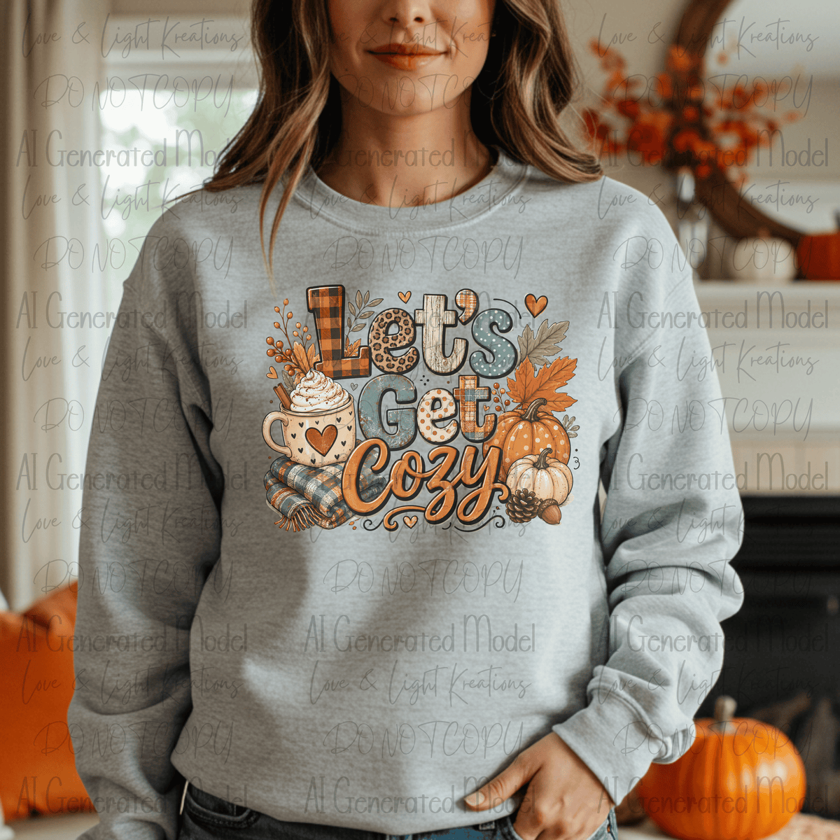 Let's Get Cozy Pumpkins and Coffee