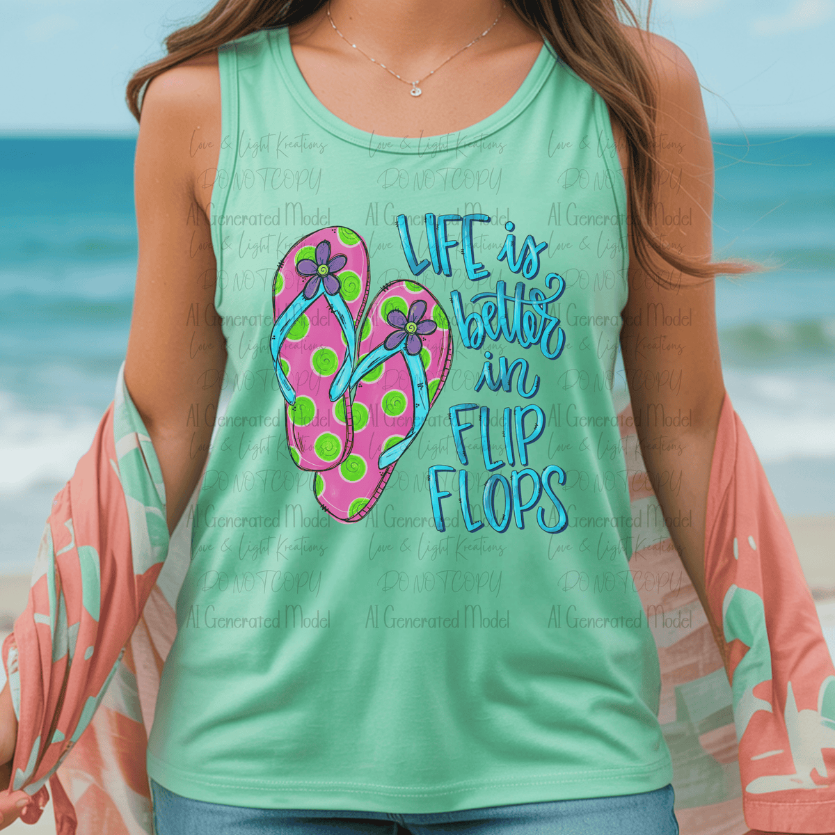 Life is Better in Flip Flops with Neon Flips Flops