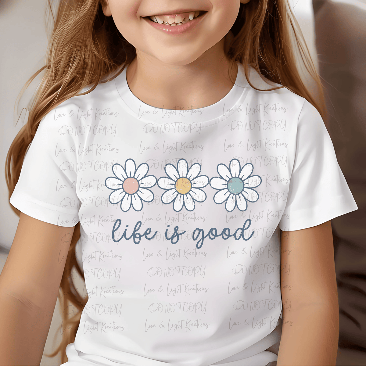 Life is Good with Three Daisies