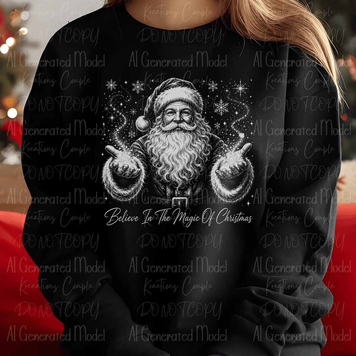 Magic of Christmas Halftone Santa