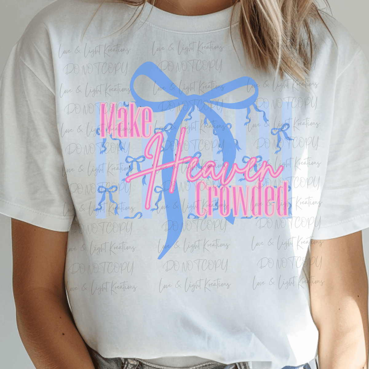 Make Heaven Crowded with Blue Coquette Bow