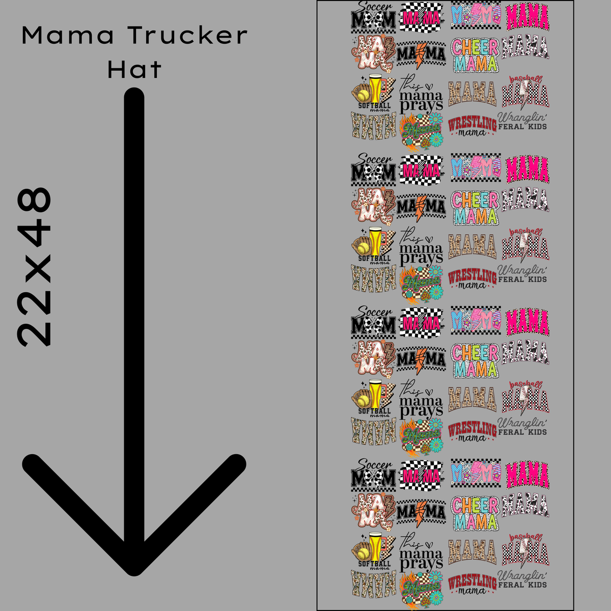 Mama Hat Gang Sheet