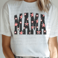 Mama in Black and Red Checkered Stars