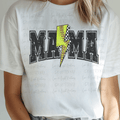 Mama with Softball Lightening Bolt