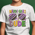 Mardi Gras Dude with Faux Beaded Purple Sunglasses