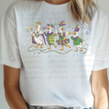 Mardi Gras Geese with Purple, Green and Yellow Clothes