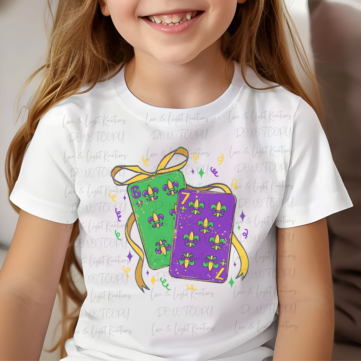 Mardi Gras Green and Purple 6 7 Meme Cards