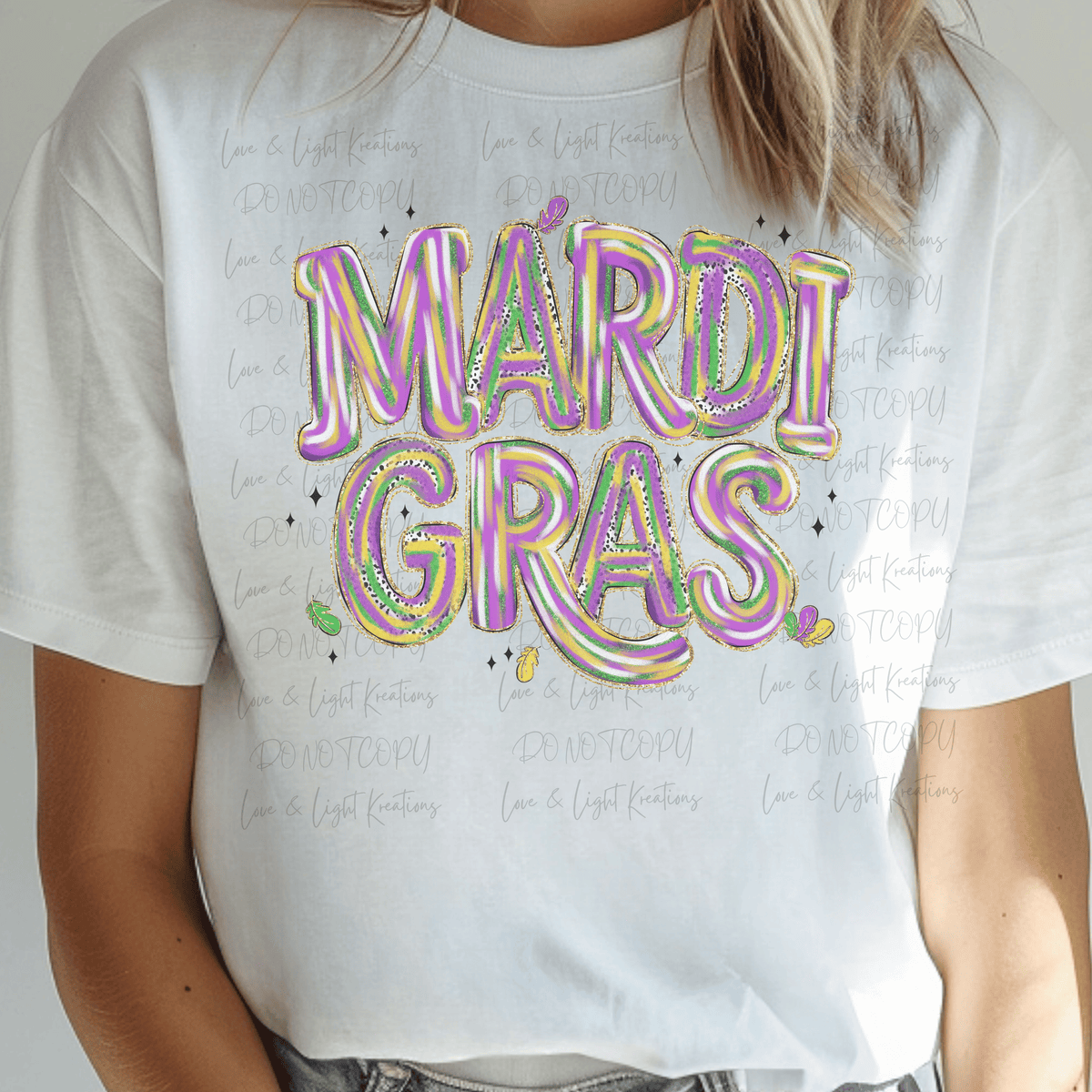 Mardi Gras Paint Stroke with Polka Dot