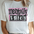 Mentally Spicy with Pink Leopard and Black Font
