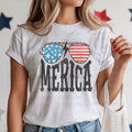 Merica with Flag and Leopard Sunglasses