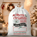 Merry Christmas Nice List Approved Santa Sack