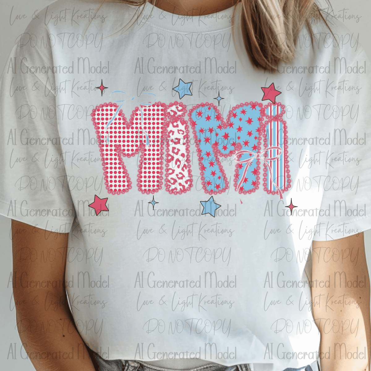 Mini Red, White, and Blue Checker, Leopard, Stars and Stripes