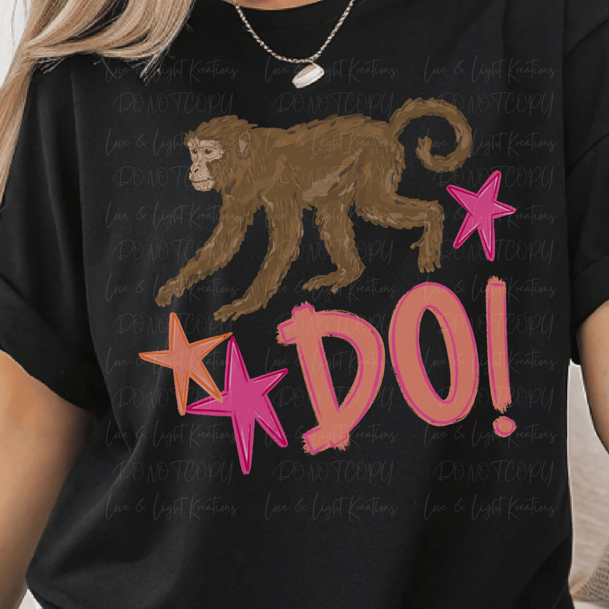 Monkey Do with Orange and Pink Stars