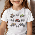 Monster Trucks with Checkered Coquette Bows