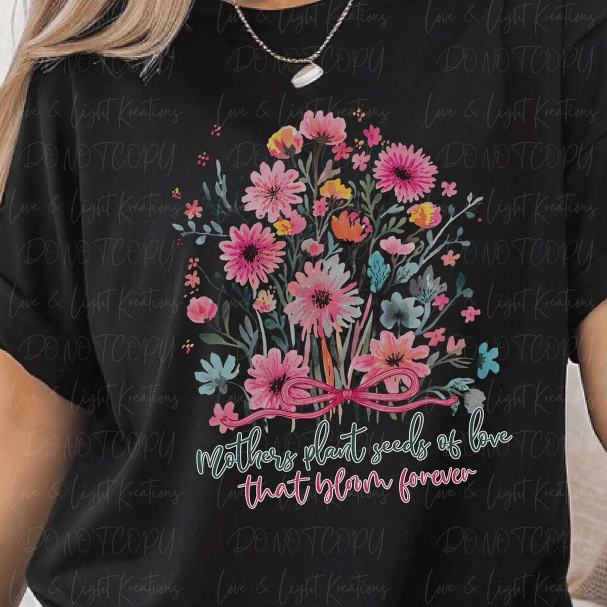 Mother Plant Seeds of Love that Bloom Forever with Watercolor Flowers