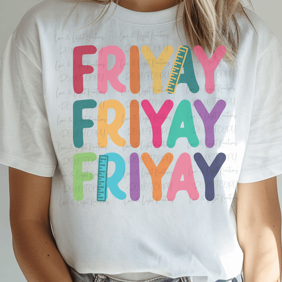 Multi-Colored Friyay with Rulers