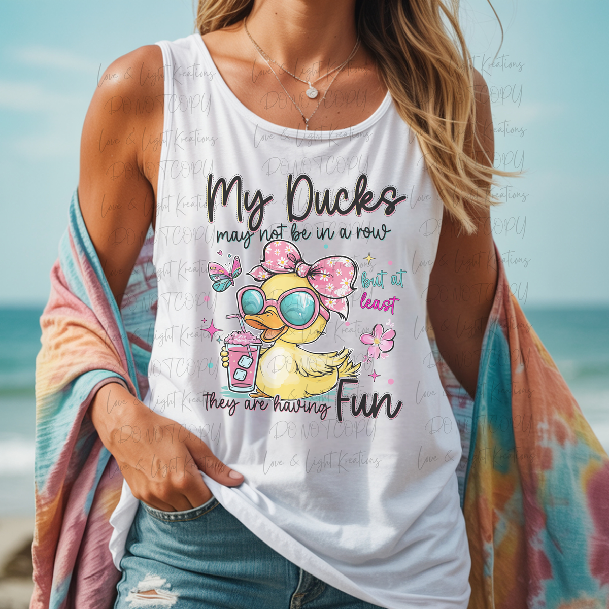 My Ducks May Not Be in a Row, but They're Having Fun Duck with Drink