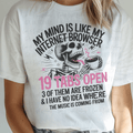 My Mind is like Internet Browser 19 Tabs, Frozen, Music Skeleton with Coffee
